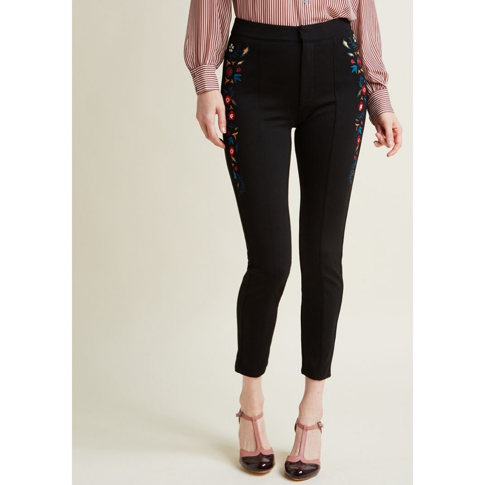 Modcloth I Admire Your Quirk Ponte Pants in Folksy